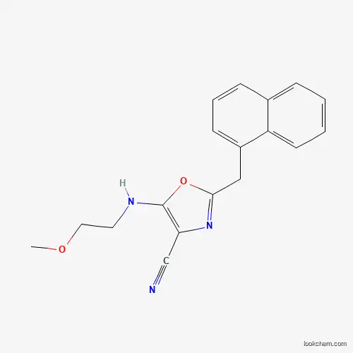 5-(2-Methoxyethylamino)-2-(naphthalen-1-ylmethyl)-1,3-oxazole-4-carbonitrile