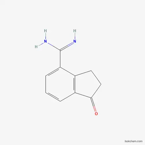 Molecular Structure of 759427-32-2 (1-Oxo-2,3-dihydro-1H-indene-4-carboximidamide)