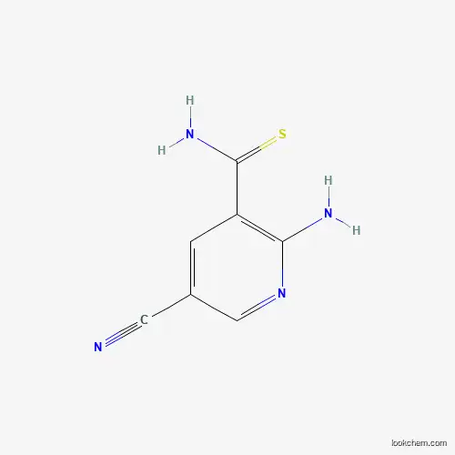 Molecular Structure of 78473-12-8 (2-Amino-5-cyano-3-pyridinecarbothioamide)
