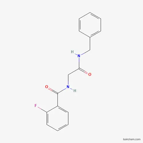 Molecular Structure of 848070-27-9 (n-(2-(Benzylamino)-2-oxoethyl)-2-fluorobenzamide)