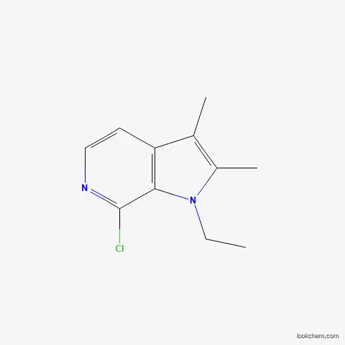 Molecular Structure of 874014-28-5 (7-chloro-1-ethyl-2,3-dimethyl-1H-pyrrolo[2,3-c]pyridine)