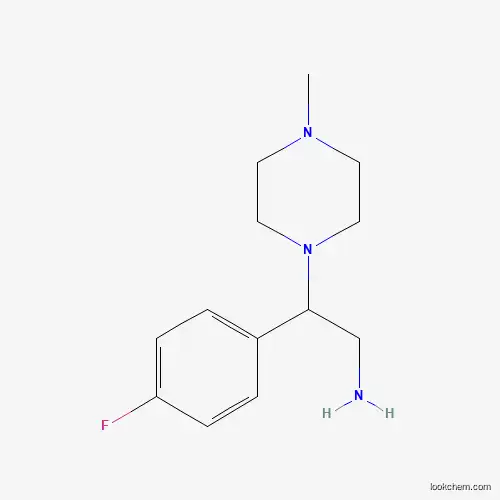 Molecular Structure of 876715-91-2 (2-(4-Fluorophenyl)-2-(4-methylpiperazin-1-yl)ethanamine)