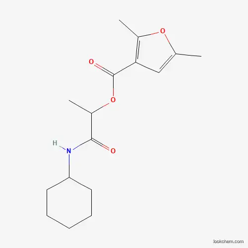 Molecular Structure of 878616-79-6 ([1-(Cyclohexylamino)-1-oxopropan-2-yl] 2,5-dimethylfuran-3-carboxylate)