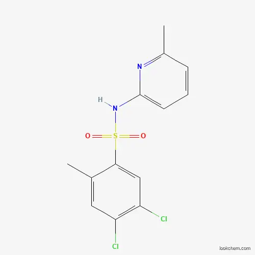 Molecular Structure of 915925-20-1 (4,5-dichloro-2-methyl-N-(6-methyl-2-pyridinyl)benzenesulfonamide)