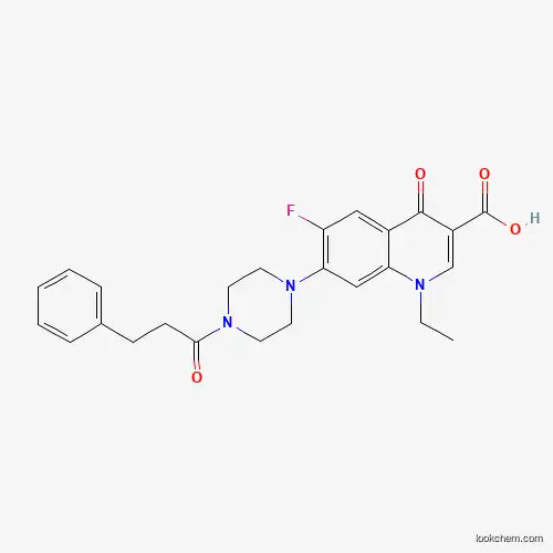 1-Ethyl-6-fluoro-4-oxo-7-(4-(3-phenylpropanoyl)piperazin-1-yl)-1,4-dihydroquinoline-3-carboxylic acid