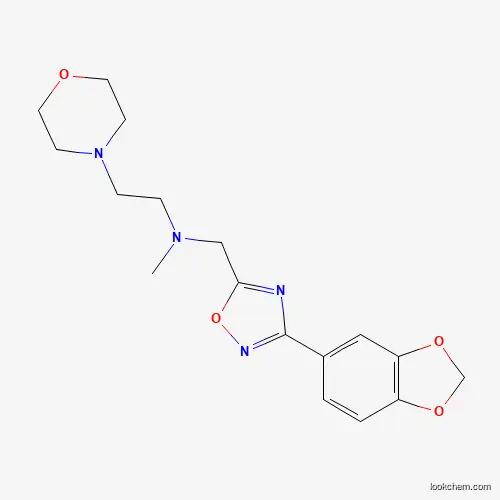 Molecular Structure of 958968-48-4 (N-[[3-(1,3-benzodioxol-5-yl)-1,2,4-oxadiazol-5-yl]methyl]-N-methyl-2-morpholin-4-ylethanamine)