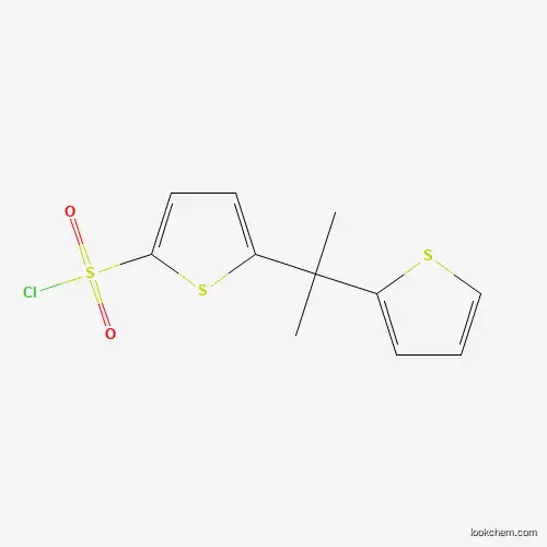 Molecular Structure of 97272-05-4 (5-[1-Methyl-1-(2-thienyl)ethyl]-2-thiophenesulfonyl chloride)