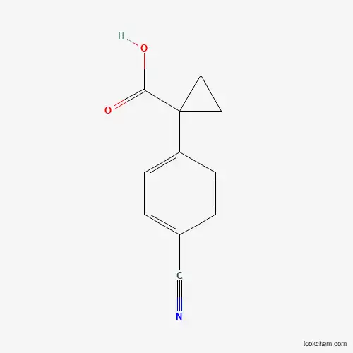 Molecular Structure of 1094478-22-4 (1-(4-Cyanophenyl)cyclopropane-1-carboxylic acid)
