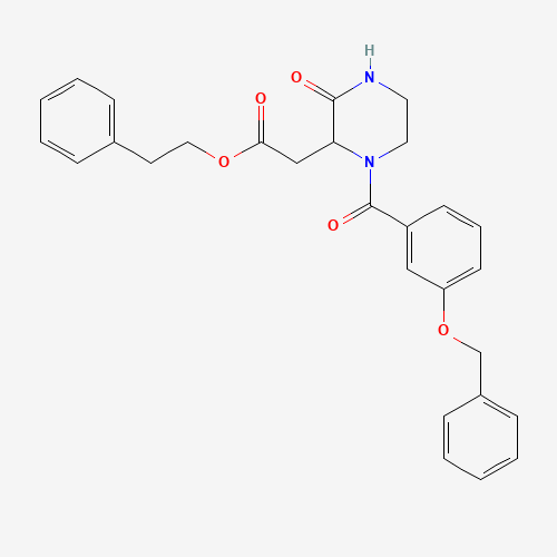Molecular Structure of 1104919-96-1 (2-Phenylethyl 3-oxo-1-[3-(phenylmethoxy)benzoyl]-2-piperazineacetate)