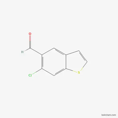 Molecular Structure of 179616-91-2 (Benzo[b]thiophene-5-carboxaldehyde, 6-chloro-)