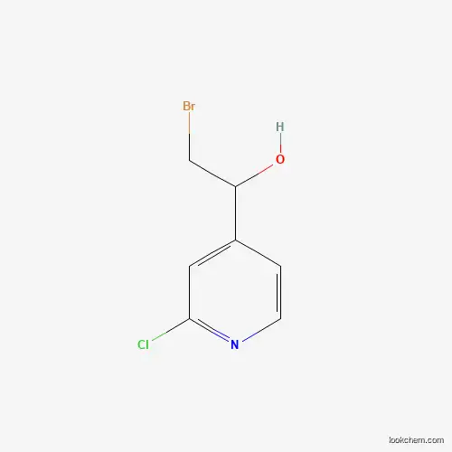 Molecular Structure of 23794-17-4 (2-Bromo-1-(2-chloropyridin-4-yl)ethan-1-ol)