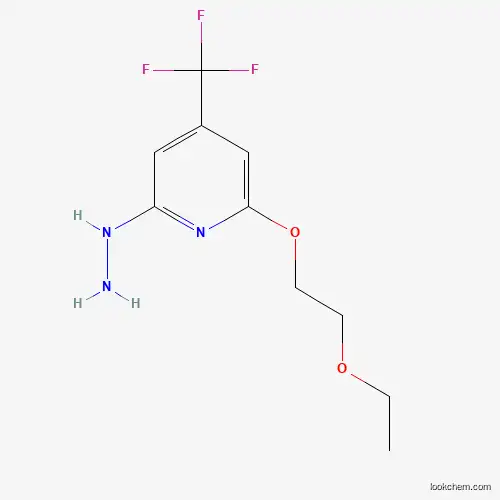 Molecular Structure of 261360-72-9 (6-(2-Ethoxyethoxy)-4-trifluoromethyl-2-pyridylhydrazine)