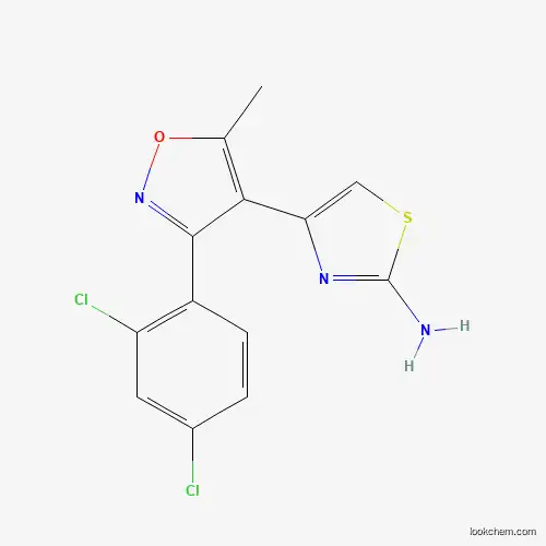 Molecular Structure of 683274-66-0 (4-(2-Amino-4-thiazolyl)-3-(2,4-dichlorophenyl)-5-methylisoxazole)