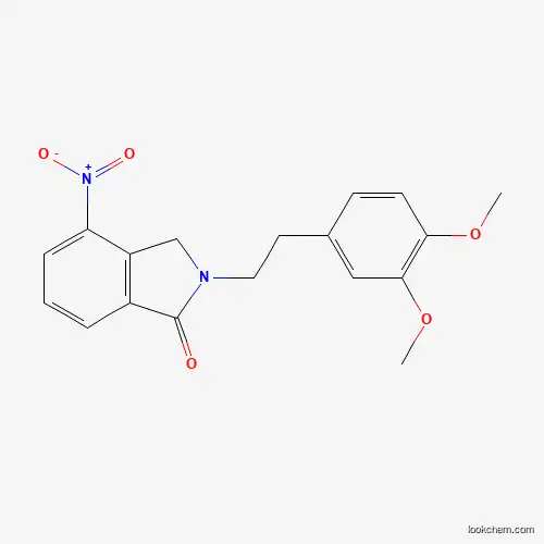 Molecular Structure of 900015-09-0 (2-(3,4-Dimethoxyphenethyl)-4-nitro-1-isoindolinone)