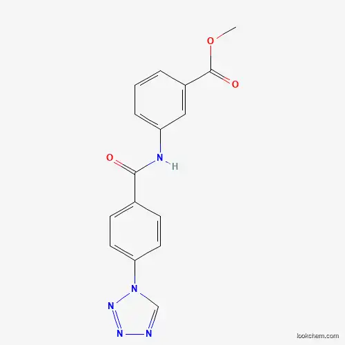 Molecular Structure of 924829-01-6 (methyl 3-(4-(1H-tetrazol-1-yl)benzamido)benzoate)