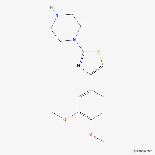 Molecular Structure of 924861-70-1 (1-[4-(3,4-Dimethoxyphenyl)-1,3-thiazol-2-yl]piperazine)