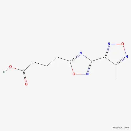 Molecular Structure of 924871-26-1 (4-[3-(4-Methyl-1,2,5-oxadiazol-3-yl)-1,2,4-oxadiazol-5-yl]butanoic acid)