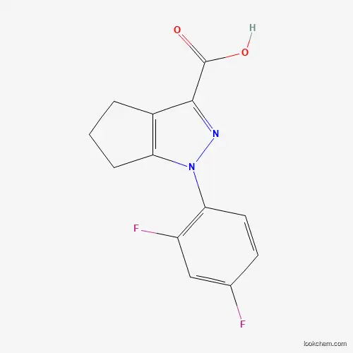 Molecular Structure of 926265-67-0 (1-(2,4-difluorophenyl)-1H,4H,5H,6H-cyclopenta[c]pyrazole-3-carboxylic acid)