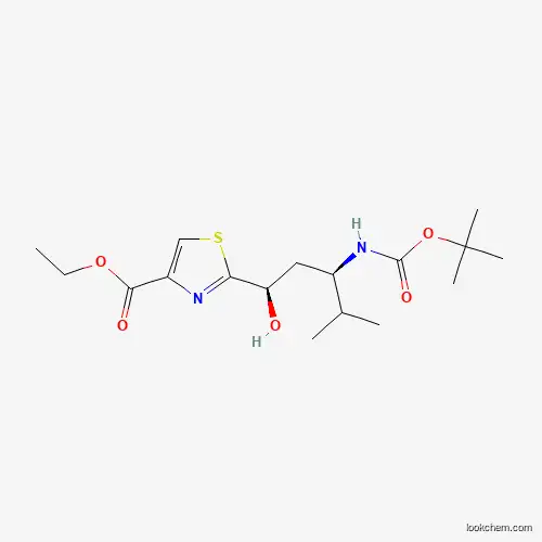 methyl 2-((1R,3R)-3-((tert-butoxycarbonyl)amino)-1-hydroxy-4-methylpentyl)thiazole-4-carboxylate