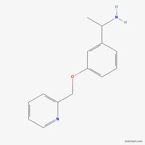 Molecular Structure of 953750-69-1 (1-[3-(Pyridin-2-ylmethoxy)phenyl]ethan-1-amine)