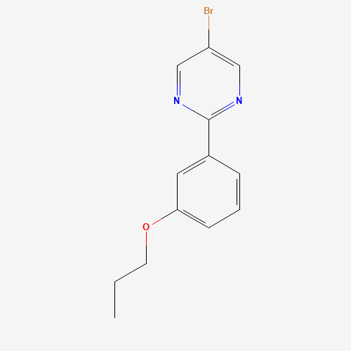Molecular Structure of 156682-62-1 (5-Bromo-2-(3-propoxyphenyl)pyrimidine)