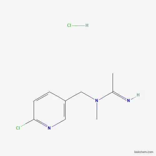 Molecular Structure of 135410-04-7 (N-[(6-Chloropyridin-3-yl)methyl]-N-methylethanimidamide hydrochloride)
