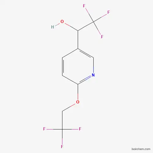 Molecular Structure of 150698-78-5 (2-(2,2,2-Trifluoroethoxy)-5-(2,2,2-trifluoro-1-hydroxyethyl)pyridine)