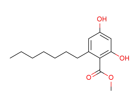 Molecular Structure of 6121-77-3 (Benzoic acid, 2-heptyl-4,6-dihydroxy-, methyl ester)