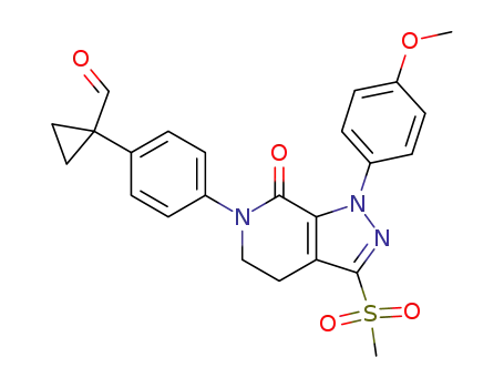 1-{4-[1-(4-methoxyphenyl)-3-(methylsulfonyl)-7-oxo-1,4,5,7-tetrahydro-6H-pyrazolo[3,4-c]pyridin-6-yl]phenyl}cyclopropanecarbaldehyde