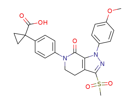 1-{4-[1-(4-methoxyphenyl)-3-(methylsulfonyl)-7-oxo-1,4,5,7-tetrahydro-6H-pyrazolo[3,4-c]pyridin-6-yl]phenyl}cyclopropanecarboxylic acid