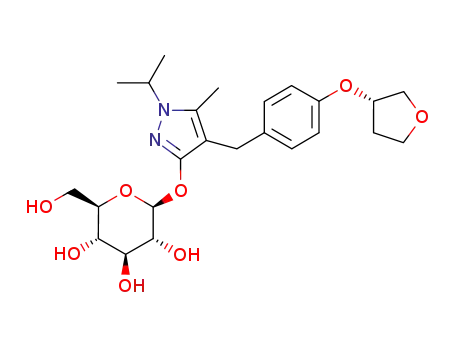 1-isopropyl-3-(β-D-glucopyranosyloxy)-4-[4-((S)-tetrahydrofuran-3-yloxy)benzyl]-5-methyl-1H-pyrazole