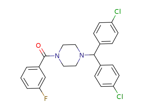 {4-[bis-(4-chlorophenyl)methyl]piperazin-1-yl}-(3-fluorophenyl)methanone