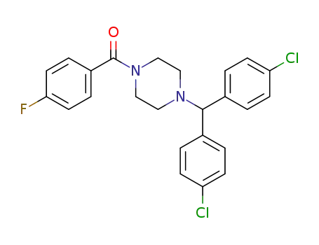 {4-[bis-(4-chlorophenyl)methyl]piperazin-1-yl}-(4-fluorophenyl)methanone