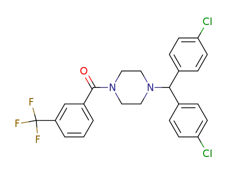 {4-[bis-(4-chlorophenyl)methyl]piperazin-1-yl}-(3-trifluoromethylphenyl)methanone