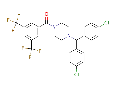 {4-[bis-(4-chlorophenyl)methyl]piperazin-1-yl}-(3,5-ditrifluoromethylphenyl)methanone