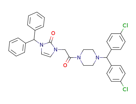1-benzhydryl-3-(2-{4-[bis-(4-chlorophenyl)methyl]piperazin-1-yl}-2-oxoethyl)imidazolidin-2-one