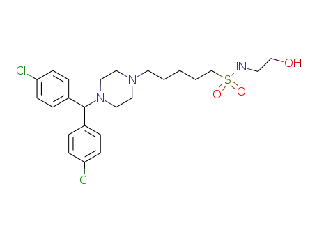 N-(2-hydroxyethyl)-5-[4-[bis(4-chlorophenyl)methyl]-1-piperazinyl]pentanesulfonamide