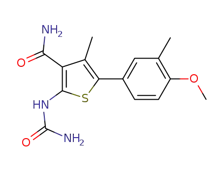 2-[(aminocarbonyl)amino]-4-methyl-5-(3-methyl-4-methoxyphenyl)-3-thiophenecarboxamide