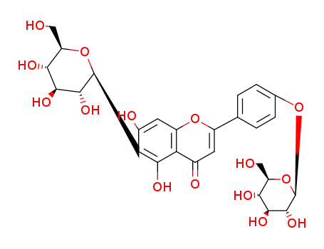Molecular Structure of 19416-87-6 (5,7-dihydroxy-6-[(2S,3S,4R,5R,6R)-3,4,5-trihydroxy-6-(hydroxymethyl)ox an-2-yl]-2-[4-[(2S,3S,4R,5R,6R)-3,4,5-trihydroxy-6-(hydroxymethyl)oxan -2-yl]oxyphenyl]chromen-4-one)