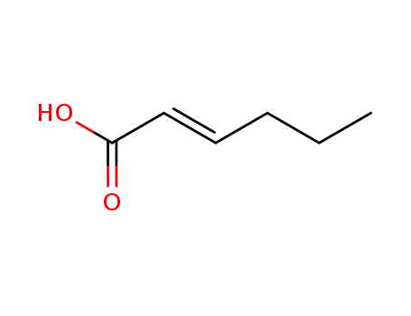Molecular Structure of 13419-69-7 (trans-2-Hexenoic acid)