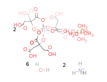 [NH4]2[Fe(H2O)6][Ti(citric acid(-2H))3]2*6H2O
