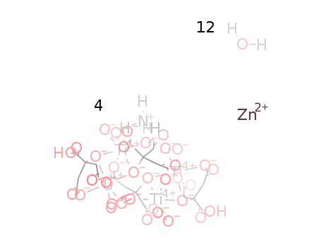 Zn(2+)*4NH4(1+)*[Ti2(O2)2(H(O2CC(CH2CO2)2O)2)]2(6-)*12H2O=Zn(NH4)4([Ti2(O2)2(H(O2CC(CH2CO2)2O)2)]2)*12H2O