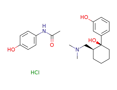 (rac)-O-desmethyl-tramadol hydrochloride paracetamol salt