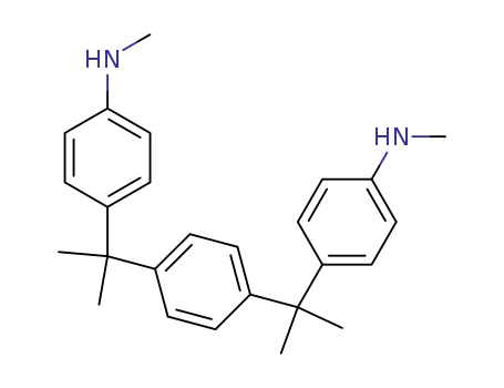Molecular Structure of 2716-13-4 (Benzenamine,4,4'-[1,4-phenylenebis(1-methylethylidene)]bis[N-methyl- (9CI))
