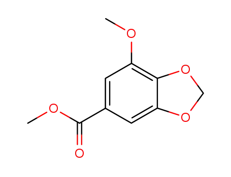 Molecular Structure of 22934-58-3 (METHYL 3-METHOXY-4,5-METHYLENEDIOXYBENZOATE)
