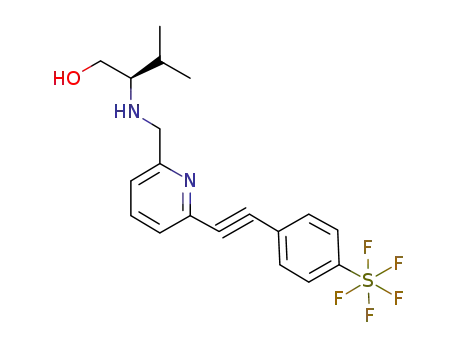 (2R)-3-methyl-2-{[(6-{[4-(pentafluoro-λ6-sulfanyl)phenyl]ethynyl}pyridin-2-yl)methyl]amino}butan-1-ol