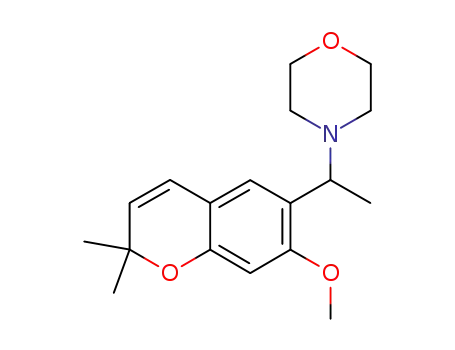 4-[1-(7-methoxy-2,2-dimethyl-2H-chromen-6-yl)ethyl]morpholine