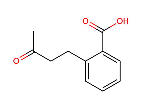 Molecular Structure of 7114-76-3 (Benzoic acid, 2-(3-oxobutyl)-)