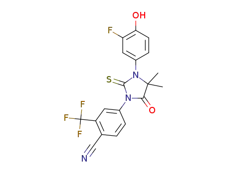 4-(3-(3-fluoro-4-hydroxyphenyl)-4,4-dimethyl-5-oxo-2-thioxoimidazolidin-1-yl)-2-(trifluoromethyl)benzonitrile