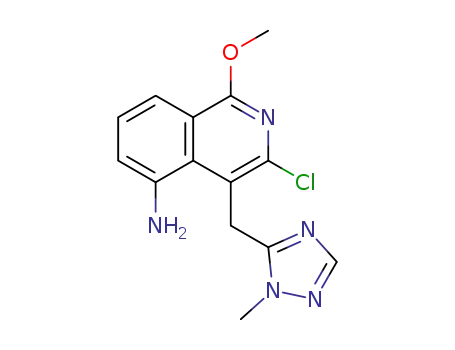 3-chloro-1-methoxy-4-((1-methyl-1H-1,2,4-triazol-5-yl)methyl)isoquinolin-5-amine